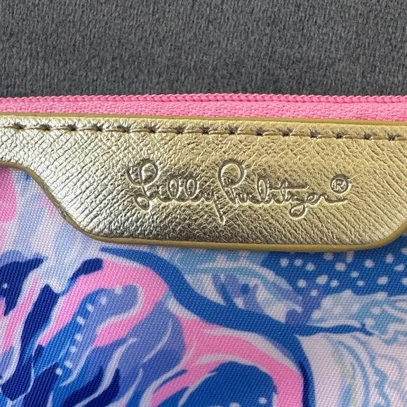 Lilly Pulitzer Vibrant Blue and Pink Pouch - Picture 8 of 8